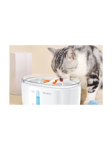 Rojeco Kabelloser Trinkbrunnen 2,5L für Katzen & Hunde
