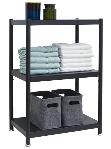 shelfr Industrial Style Metallregal Genk mit 3 Ebenen in Schwarz