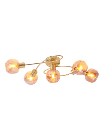 näve 5er Spot Deckenleuchte "Libby"  in gold - (L)61cm x (B)36cm x (H)21cm