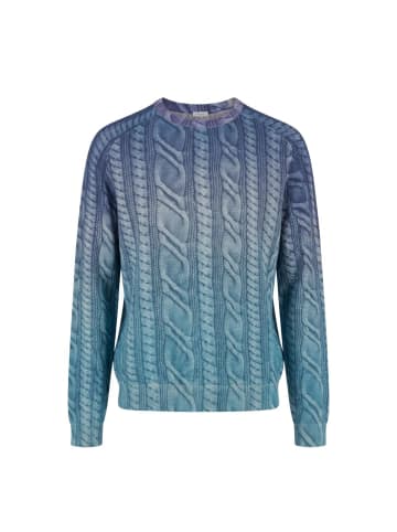 Blau Wolle Herren Pullover