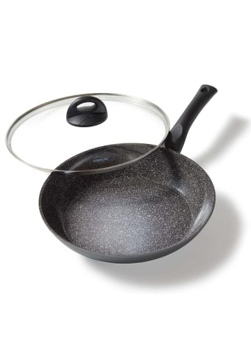 Stoneline Keramik Bratpfanne 28 cm | mit Deckel in Anthrazit