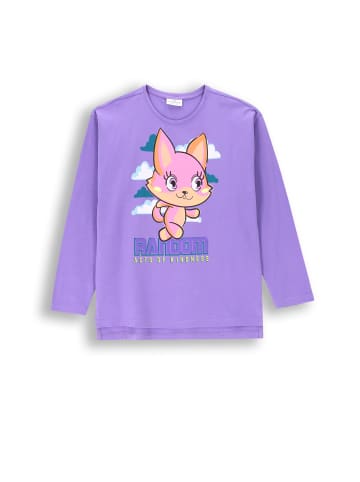Coccodrillo T-Shirt mit langen Ärmeln in violett