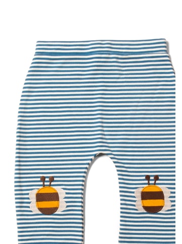 Little Green Radicals Gestreifte Jogginghose mit Kniebesatz in Blau