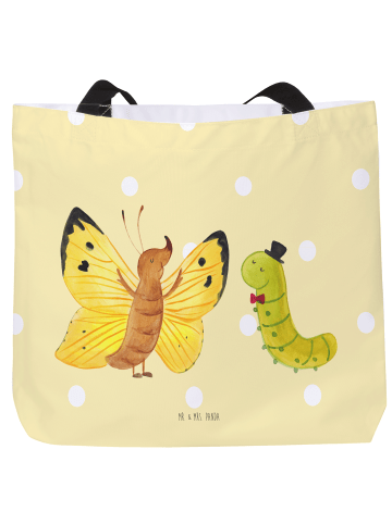 Mr. & Mrs. Panda Schultertasche Raupe Schmetterling ohne Spruch in Gelb Pastell