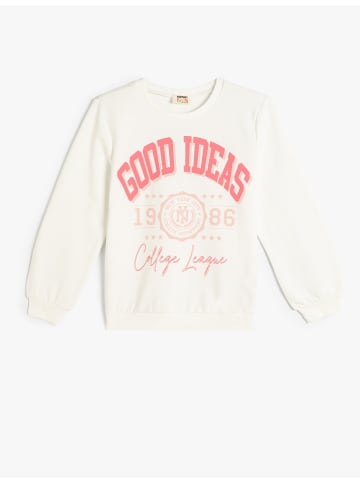 KOTON Sweatshirt in Ekru