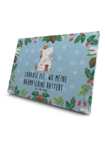 Mr. & Mrs. Panda Tee Adventskalender Einhorn Näherin mit Spruch in Eisblau