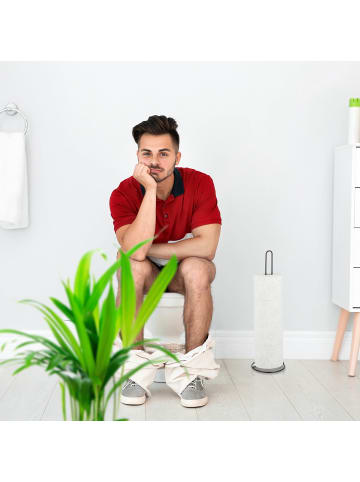 relaxdays 4x Ersatzrollenhalter in Schwarz