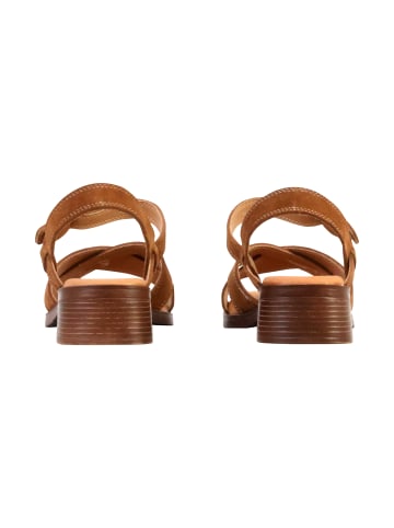 Divine Factory Alénoa-Sandalen mit Absatz aus Leder Braun