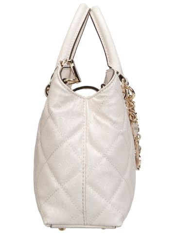 Guess Handtasche Libby 2 Comp Satchel in Off White