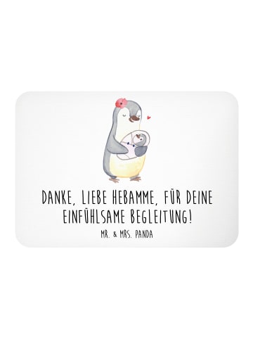 Mr. & Mrs. Panda magnet für kühlschrank Liebe Hebamme mit Spruch in Weiß