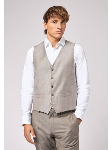 Roy Robson Anzugweste Slim Fit in BRAUN