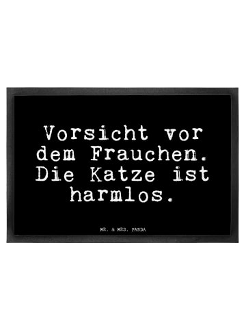 Mr. & Mrs. Panda Schmutzfänger Vorsicht vor dem Frauchen.... mit... in Schwarz