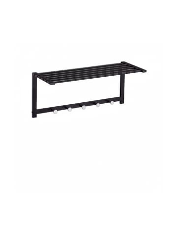 relaxdays Wandgarderobe in Schwarz - (B)65 x (H)28 x (T)25 cm