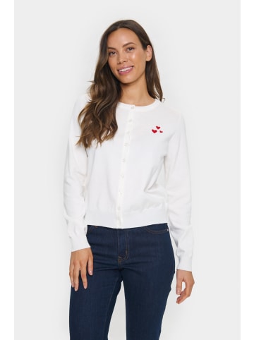 SAINT TROPEZ Strickjacke ValentinaSZ Gerade Passform in Ice