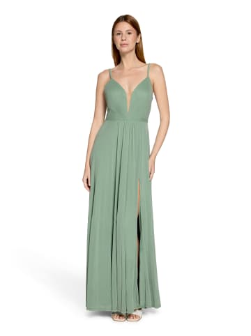 Vera Mont Abendkleid mit Lurexfaden in Grau/Grün