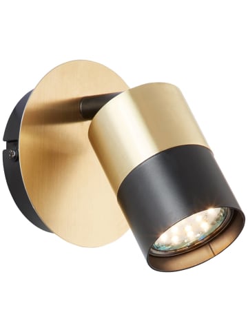 Brilliant Lampe Maribel Wandspot messing gebürstet/schwarz | 1x PAR51, GU10, 5W,