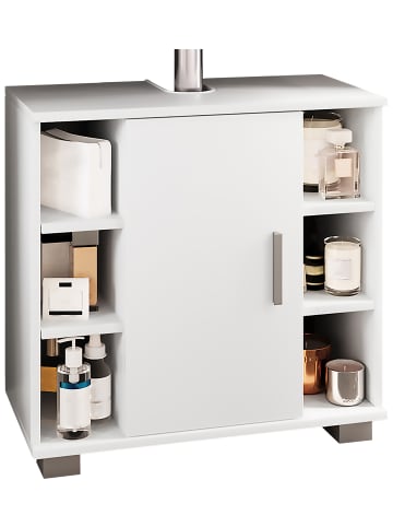 VCM  Holz Badmöbel Badunterschrank Waschbecken Zalo M in Weiß