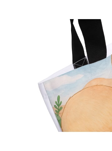 Mr. & Mrs. Panda Tasche Wüstenfuchs Blumen Design ohne Spruch in Weiß