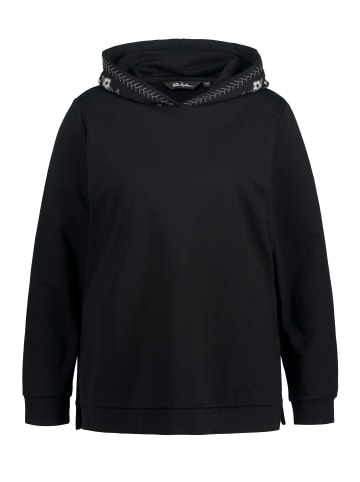 Ulla Popken Hoodie-Shirt in schwarz