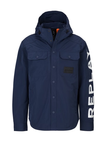 Replay Kurzjacke Fine Poly Memory in blau