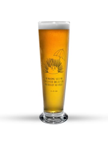 Mr. & Mrs. Panda Bierglas Seeigel mit Spruch in Transparent