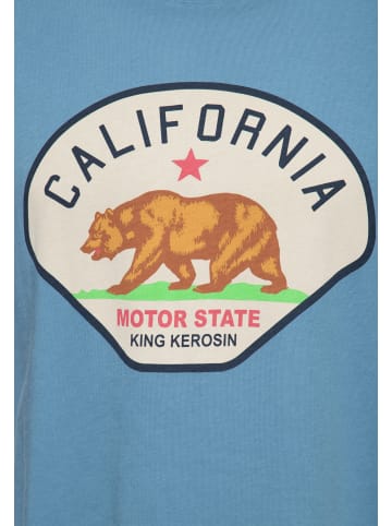 King Kerosin King Kerosin Print T-Shirt California Motor State in blau