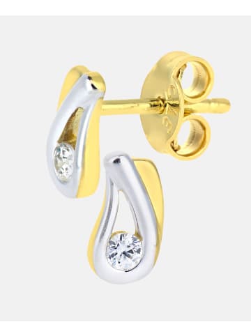Vanlere Ohrstecker aus 375 Gelbgold mit Zirkonia