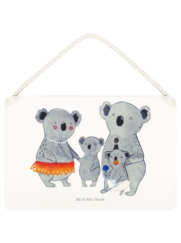 Mr. & Mrs. Panda Schild Koala Familie ohne Spruch in Weiß