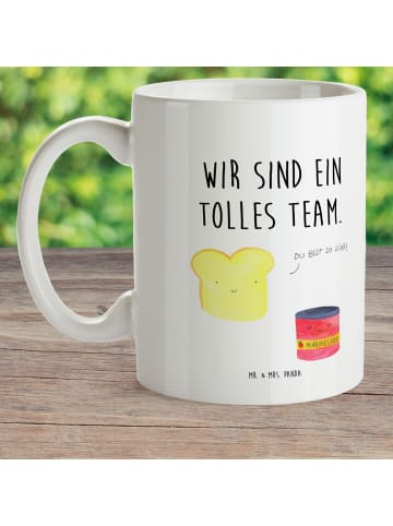 Mr. & Mrs. Panda Tasse Toast Marmelade mit Spruch in Weiß