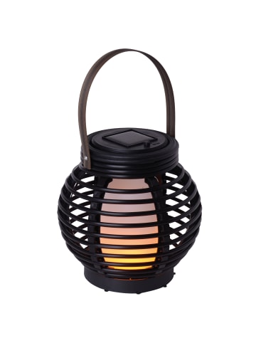 näve Solar-Tischdeko "Rattan-Flamme" (H) 15 cm in Schwarz