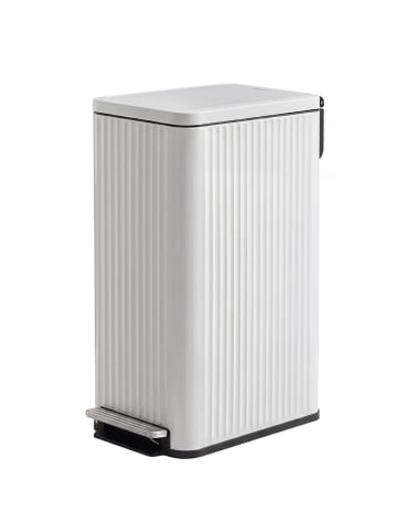 SONGMICS Mülleimer Patia in Weiß - (B)26.3 x (H)62.4 x (T)47.6 cm - 50 L