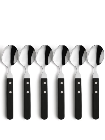 Amefa 6-tlg. Menülöffel Set PIZZA in schwarz