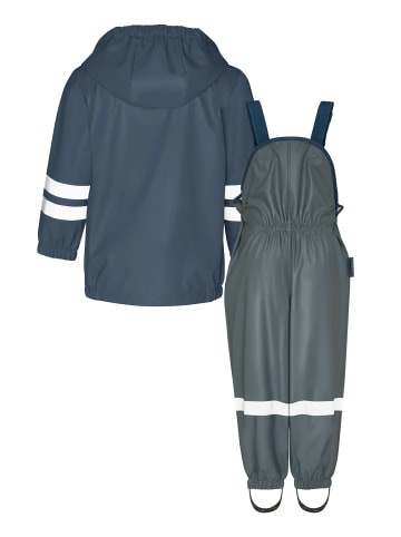 Playshoes Regen-Set Latzhose Basic in marine