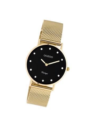 Oozoo Analog-Armbanduhr Oozoo Vintage Series gold mittel (ca. 32mm)
