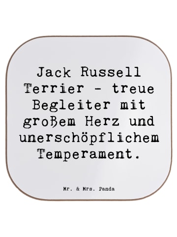 Mr. & Mrs. Panda Tischuntersetzer Spruch Jack Russell Terrier mi... in Weiß