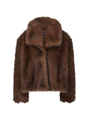 Zero  Jacke in Felloptik in Hot Fudge