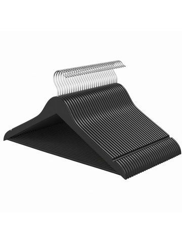 SONGMICS 30er-Set: Kleiderbügel Cason in Schwarz - (B)21 x (H)0.8 x (T)42.9 cm