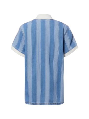 adidas Originals Poloshirt in blau ecru