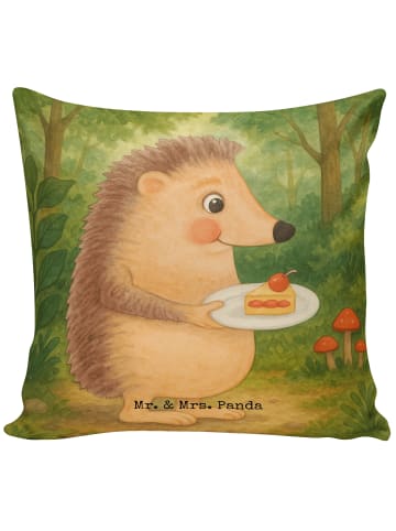 Mr. & Mrs. Panda Kuschelkissen Igel Kuchenstück Design ohne Spruch in Weiß