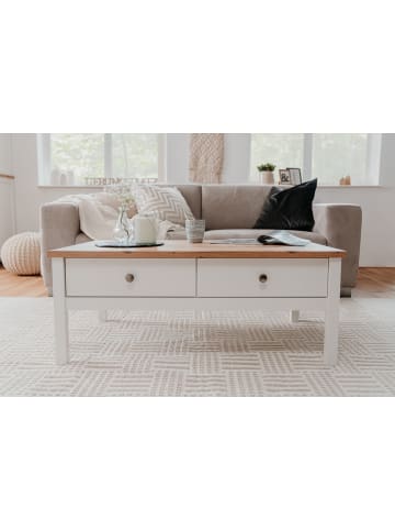 CALICOSY Couchtisch BERGEN in Weiß - (W) 100 x (H) 40 x (L) 55 cm