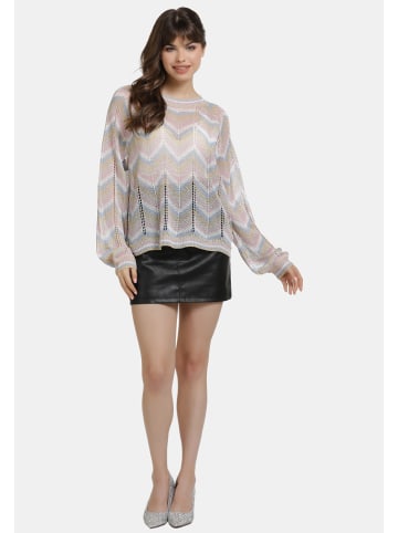 myMo at night Damen Pullover in Multicolor Gestreift