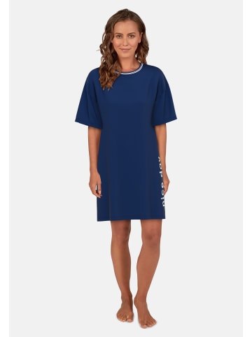 Tom Tailor Nachthemd Breda in blau-mittel-Allover
