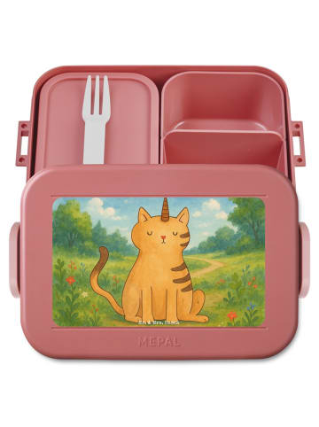 Mr. & Mrs. Panda Lunchbox Einhorn Katze Design ohne Spruch in Rot Pastell
