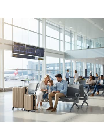 relaxdays 2-tlg. Kofferset in Champagner