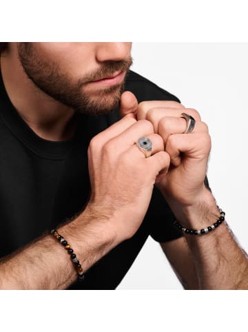 Thomas Sabo Ring Lebensweg in silber, schwarz