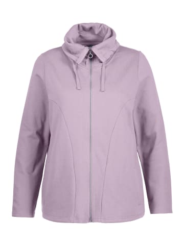 Ulla Popken Sweatjacke in opalflieder