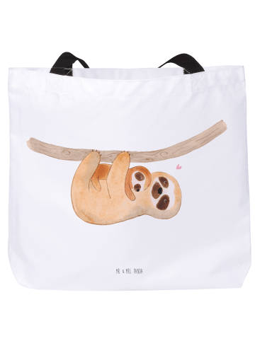 Mr. & Mrs. Panda Reisetasche Faultier Kind ohne Spruch in Weiß