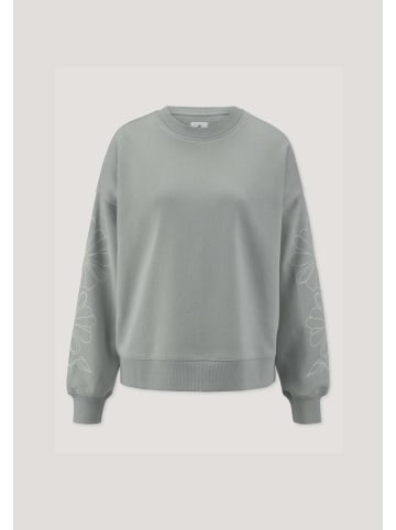 Hessnatur Hessnatur Sweatshirt mit Stickerei Oversized aus Bio-Baumwolle mit recycelter Baumwolle in nebelblau