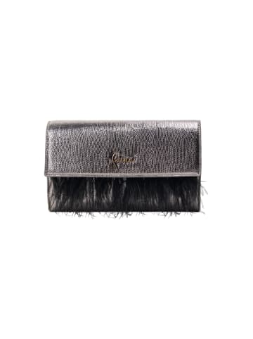 faina Clutch/Abendtasche in Grau Metallisch