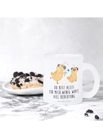Mr. & Mrs. Panda Häferl Mops Verliebt mit Spruch in Transparent
